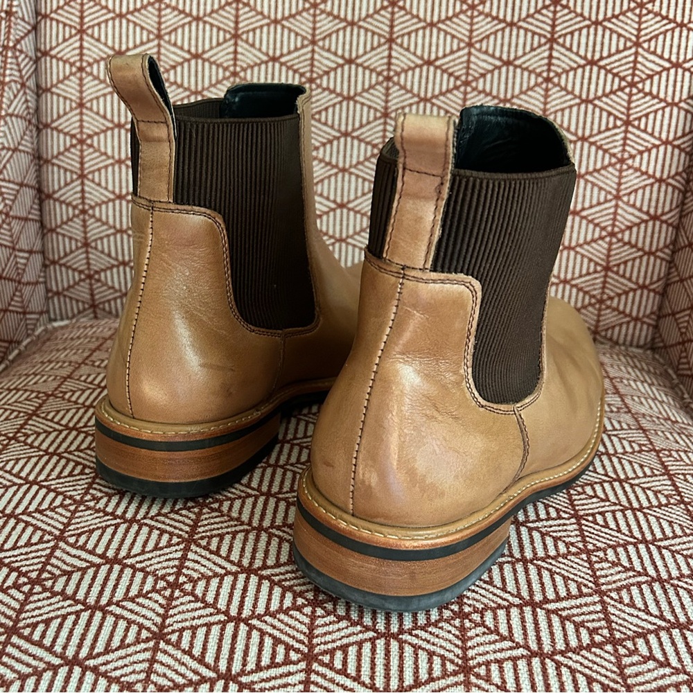 Nisolo Tan Leather Chelsea Boots - Size 11 - Picture 3 of 6